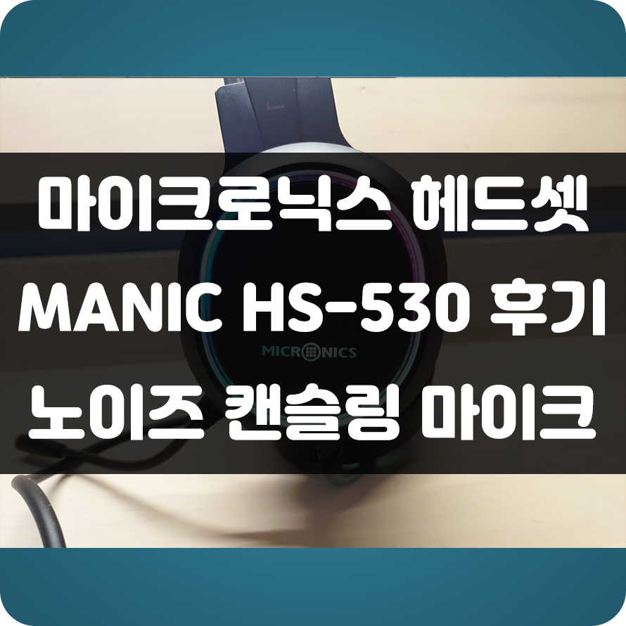  강한 바람 소리도 마이크 소리에 안들어간다? 마이크로닉스 MANIC HS-530 노이즈 캔슬링 마이크 게이밍 헤드셋 사용 후기