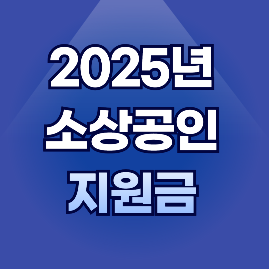 2025년 소상공인 지원금