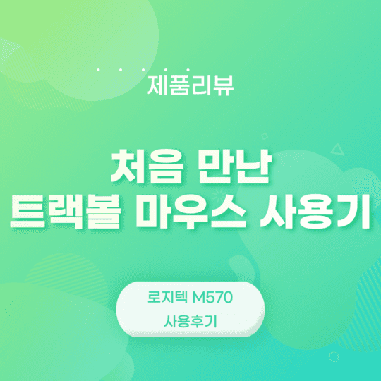 로지텍 M570으로 처음 만난 트랙볼 마우스 사용기