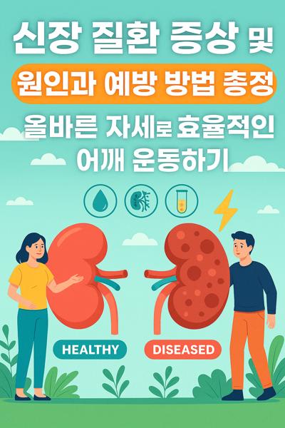신장 질환 증상 및 원인과 예방 방법 총정리