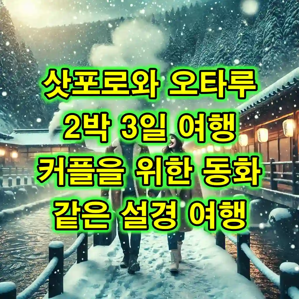 삿포로와 오타루 2박 3일 여행 가이드: 커플을 위한 동화 같은 설경 속 로맨틱 여정