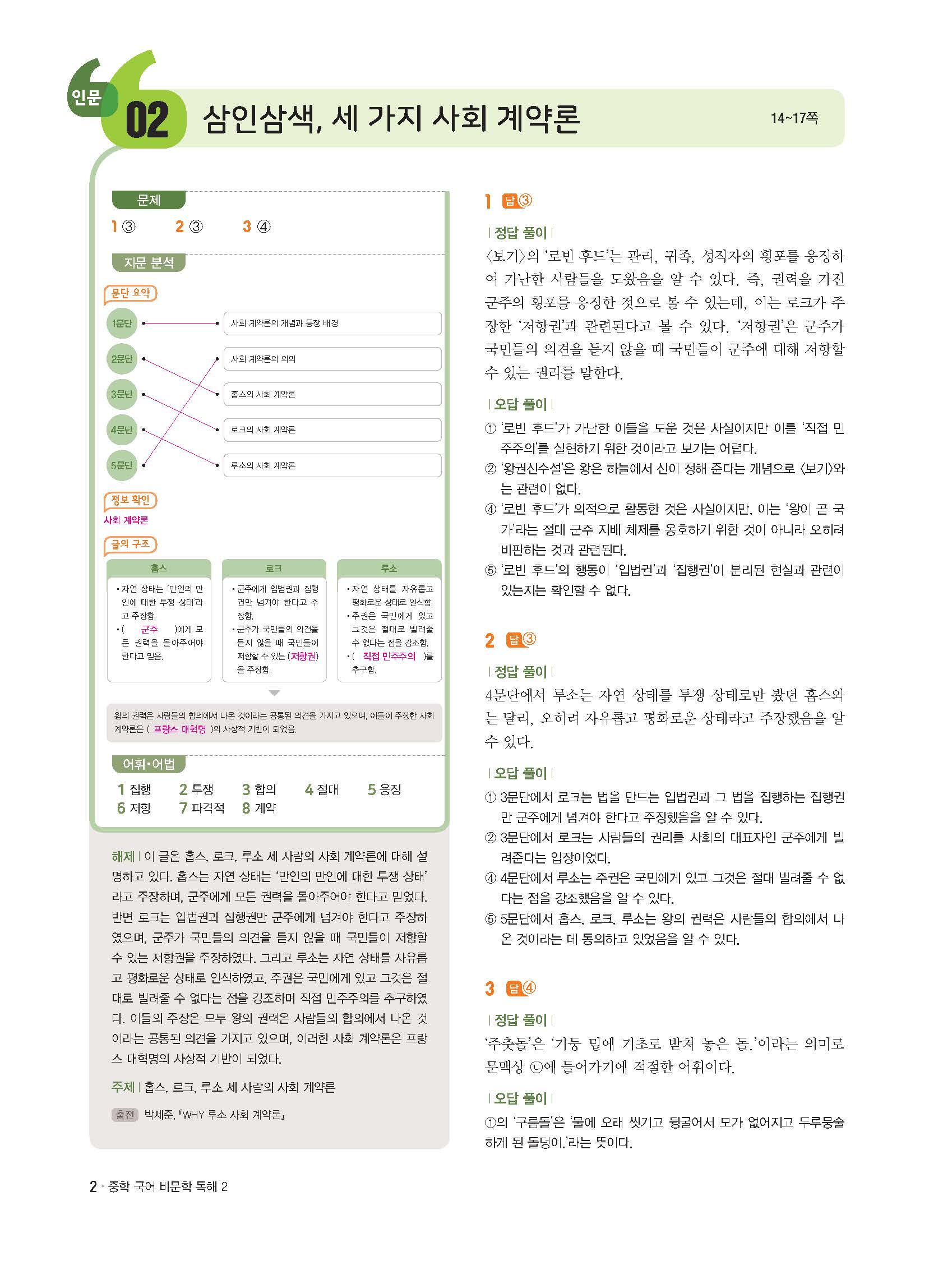 빠작중등 국어비문학 독해 2권 답지 해설지 사진답지 빠른답지 모바일최적화 :: 답지 빠작중등 국어비문학 독해 2권 답지 해설지 사진답지 빠른답지 모바일최적화 :: 답지