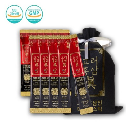  고려홍삼진 6년근 데일리스틱(진세노사이드 무려 15.75mg) [더스트백 포장]