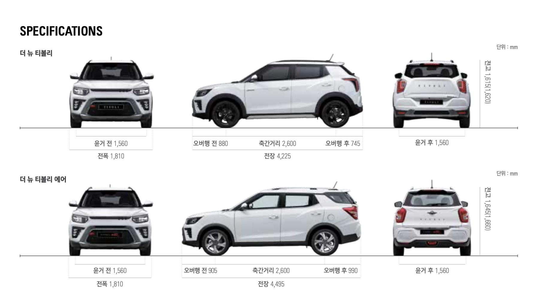 출처 더 뉴 티볼리 홈페이지