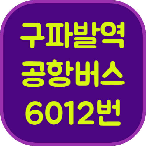 6012번-구파발역-공항버스-이미지