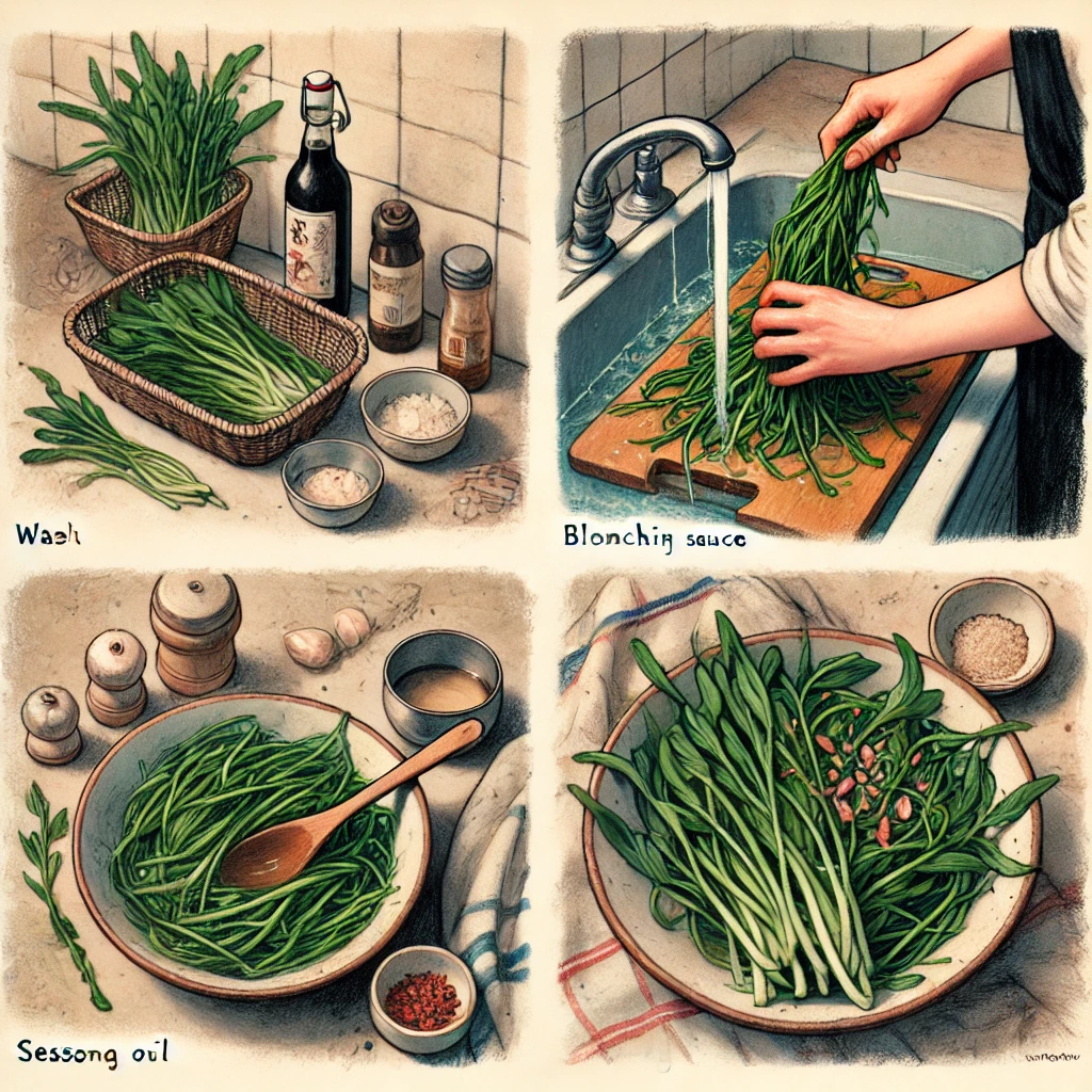 쇠비름나물 효능 양념 무침 만들기 요리 레시피 관련 사진