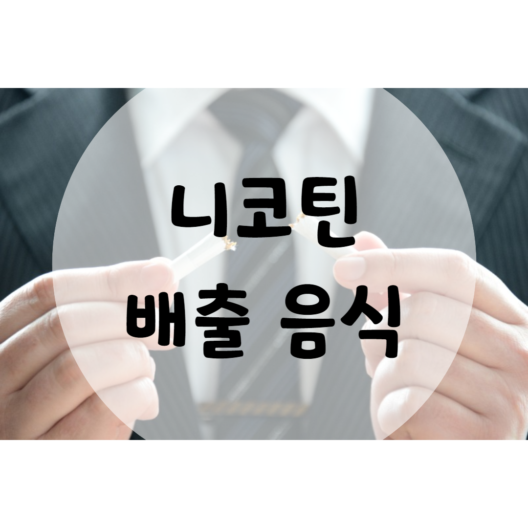  니코틴 배출에 도움되는 음식 7가지