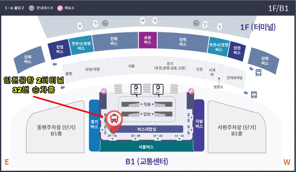 공항버스 6030 정류장