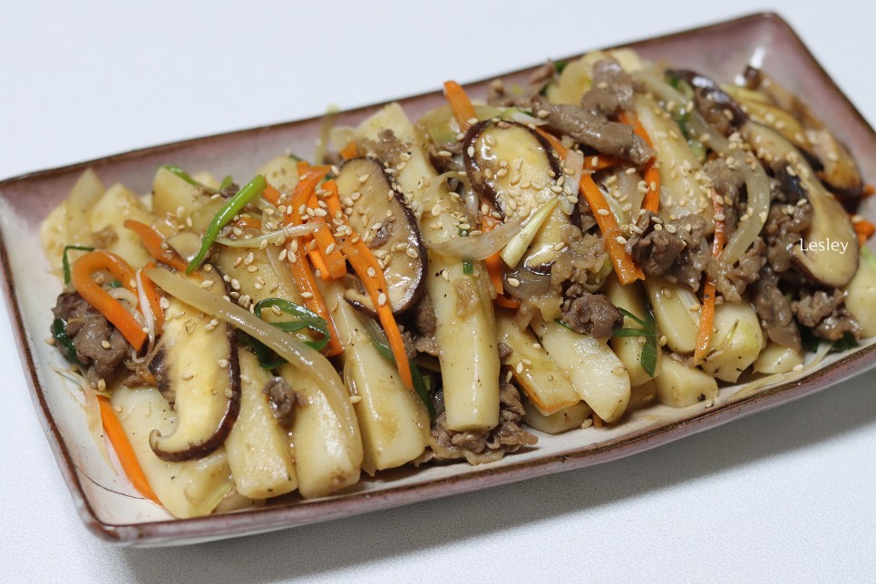 간장떡볶이 소스 만드는 법 궁중떡볶이 레시피 가래떡 넣은 18