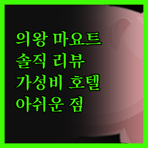 의왕 마요트호텔, 가성비 끝판왕? 솔