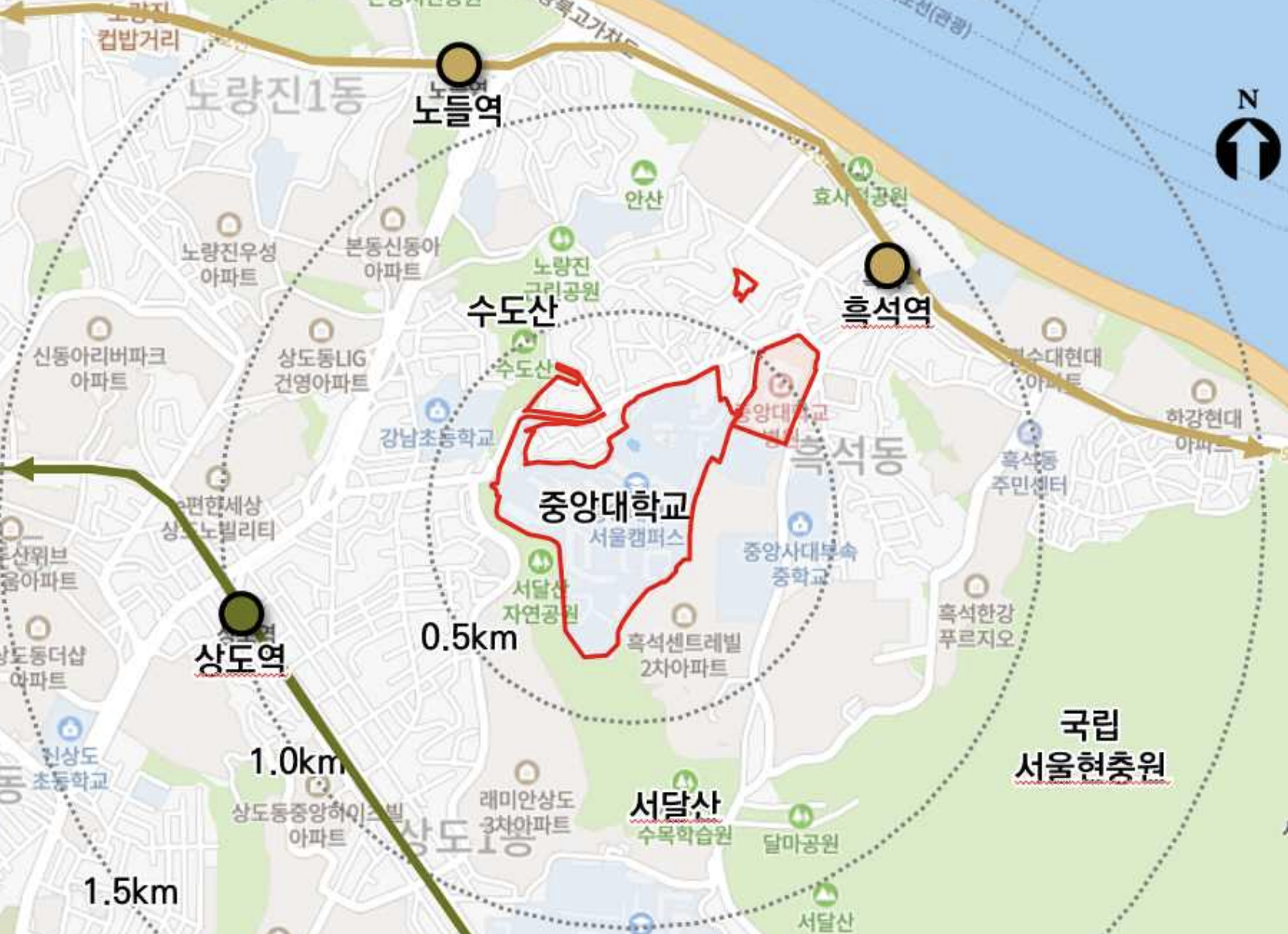 중앙대 도시계획시설(학교) 세부시설 조성계획