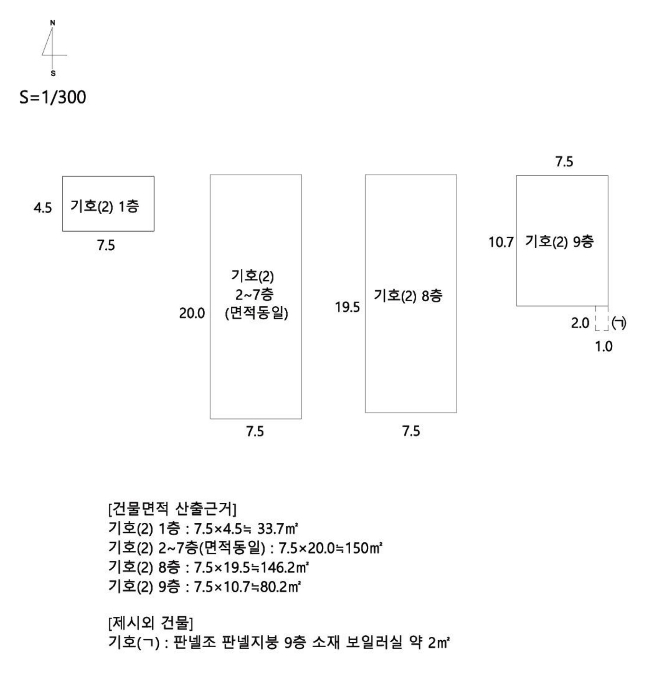 부산지방법원2021타경57980 지적 및 건물개황도