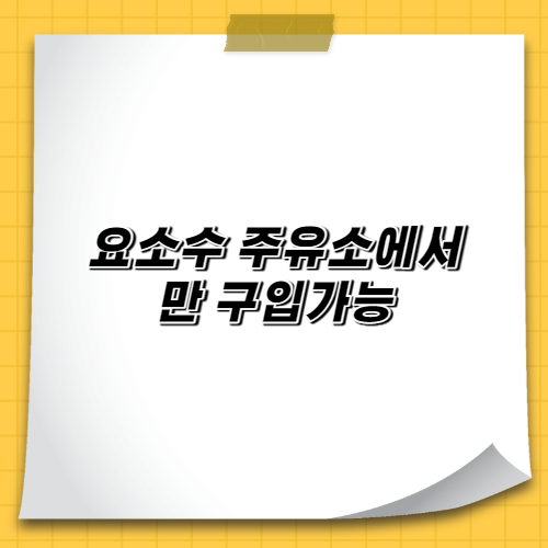  요소수 주유소에서만 구입 가능