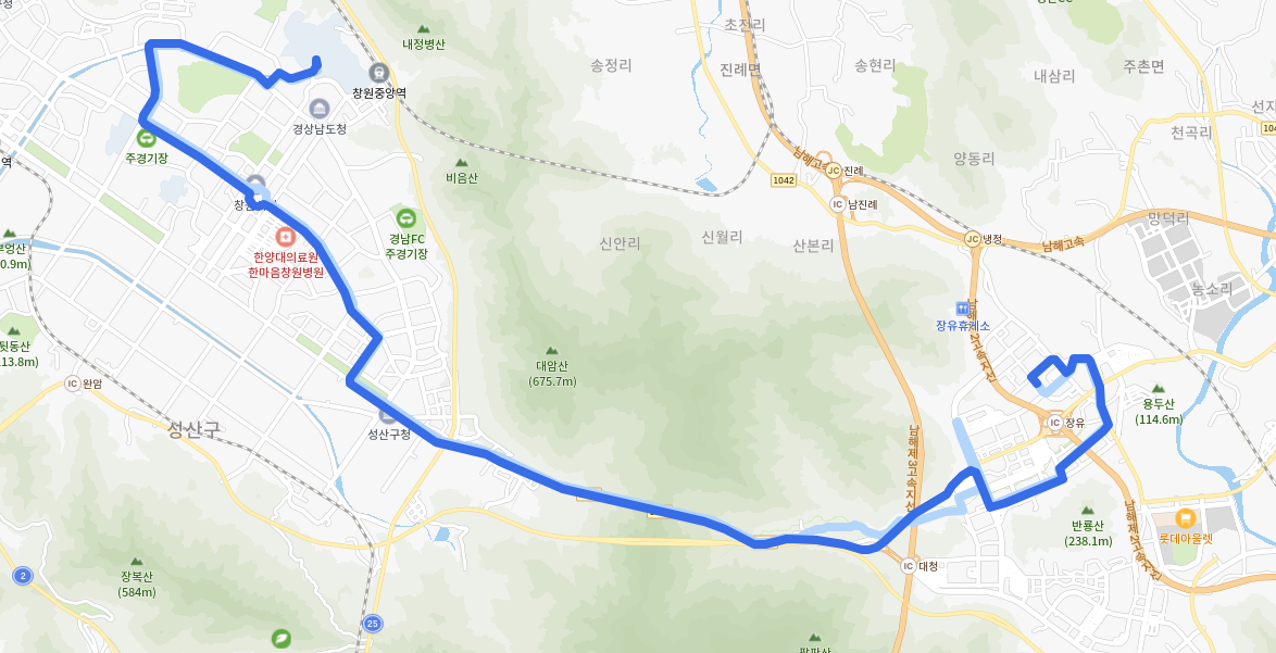  창원 170번 버스 노선, 시간표 [창원대학교, 창원시청, 김해]