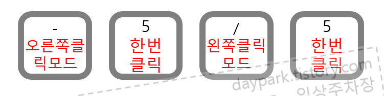 윈도우키 예제: 오른쪽 버튼을 한번 클릭 후 왼쪽 버튼을 클릭