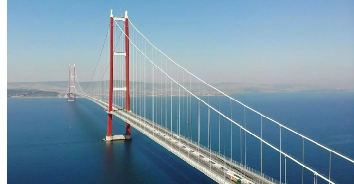 한국이 시공한 튀르키에 &#39;1915&nbsp;차나칼레교&#39;...ENR&#44; 올해프로젝트&nbsp;선정 VIDEO: &Ccedil;anakkale Bridge honored as project of year by prestigious magazine
