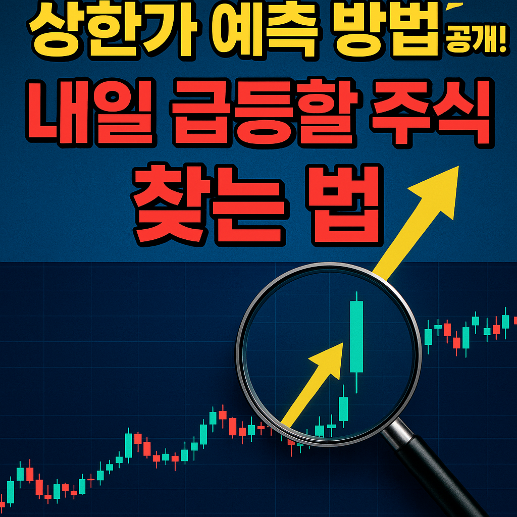 상한가 예측 방법 공개! 내일 급등할 주식 찾는 법 관련 사진