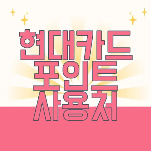 현대카드 포인트 사용처