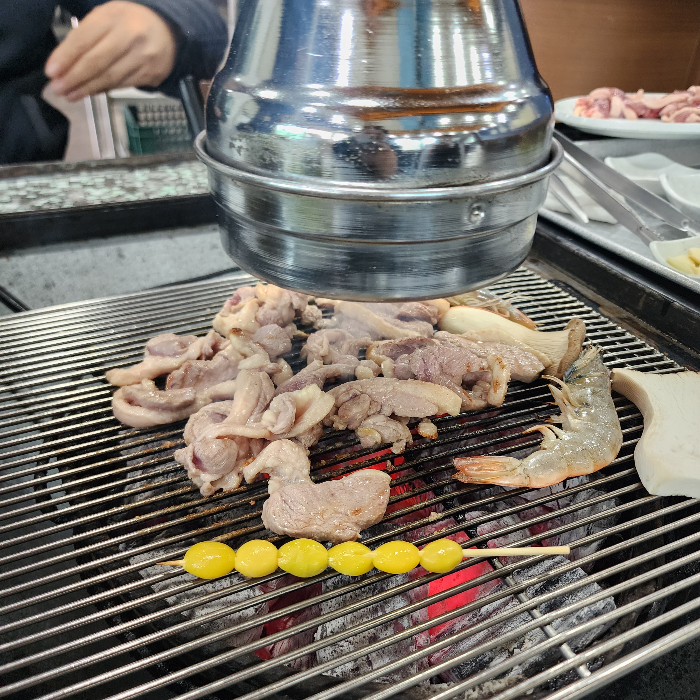 생오리-숯불구이-한마리