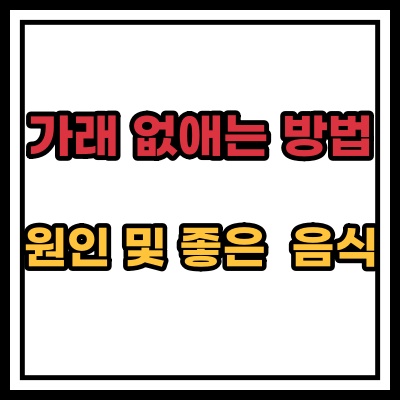  기침 가래에 멈추는 방법 (좋은 음식)