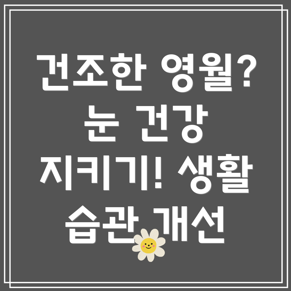 안구건조증 예방