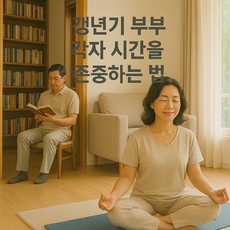 갱년기 부부 각자 시간을 존중하는 법