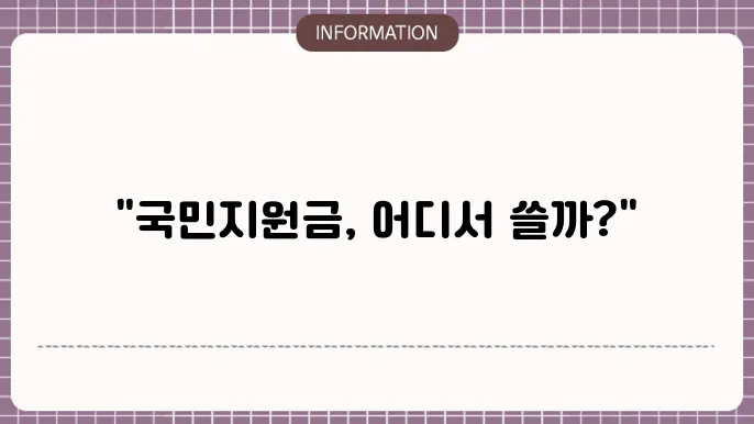 국민지원금 사용처 정보 확인