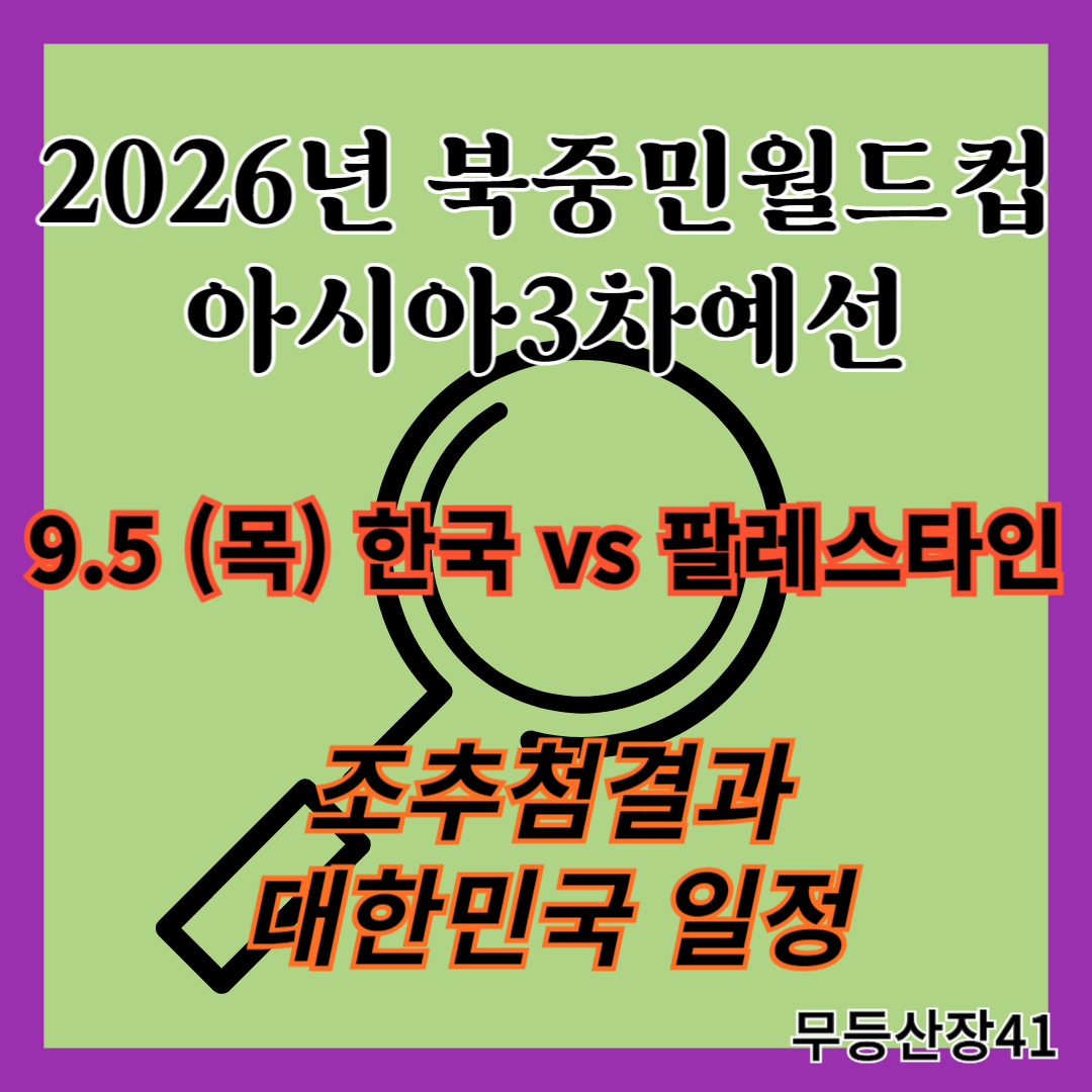 2026북중미월드컵 아시아3차예선