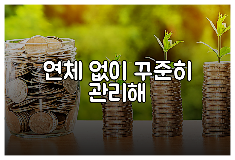 연체 없이 꾸준히 관리해