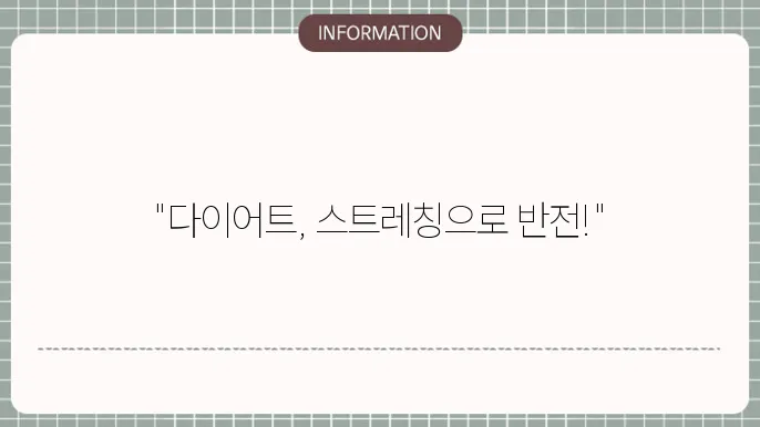 다이어트 스트레칭
