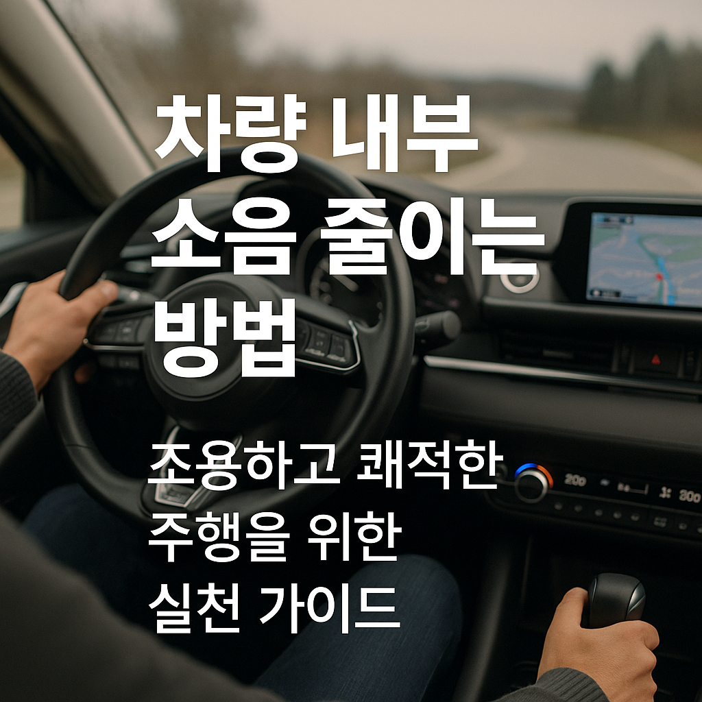 차량 내부 소음 줄이는 방법(실천 가이드)