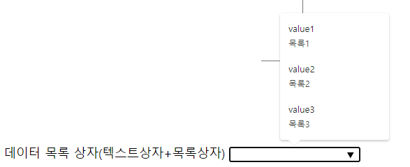 그림 16. 데이터 목록 상자