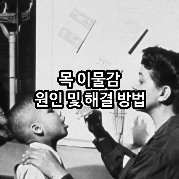 목 이물감 원인 및 해결 방법