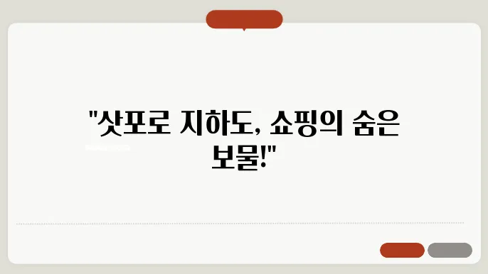 삿포로 지하도 상장 과 연상 하는 이번 100% 후회합니다!