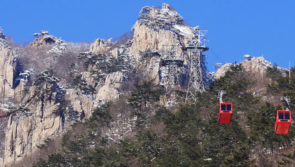 대둔산 케이블카 모습