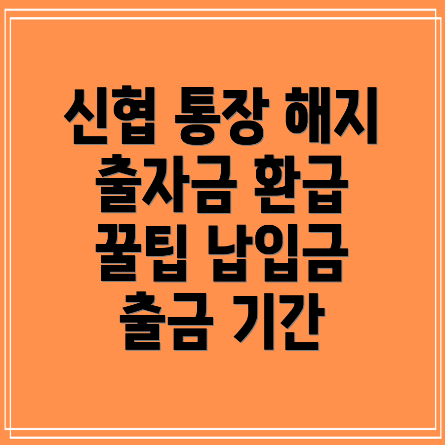 새마을금고 신협 출자금 통장 해지 방법 및 납입금 출금 가능 기간 안내!