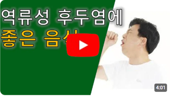 역류성 후두염에 좋은 음식