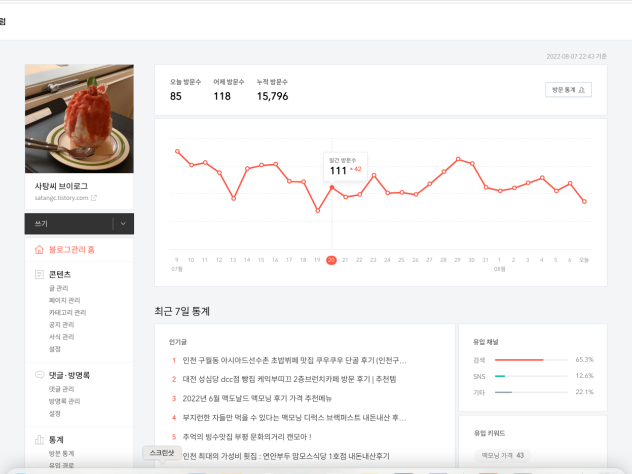  티스토리 블로그 방문자 하루100명 수익공개 ! 첫번째 (에드센스 광고 승인/핀번호 수령)