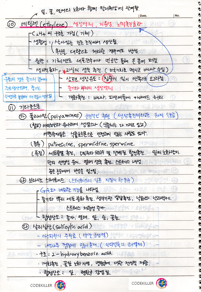  [수목생리학] 기타호르몬