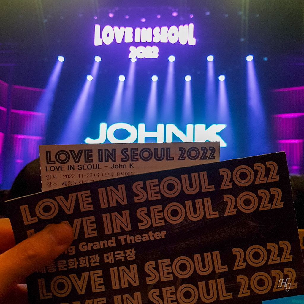 John K 존 케이 내한공연 LOVE IN SEOUL 2022 티켓