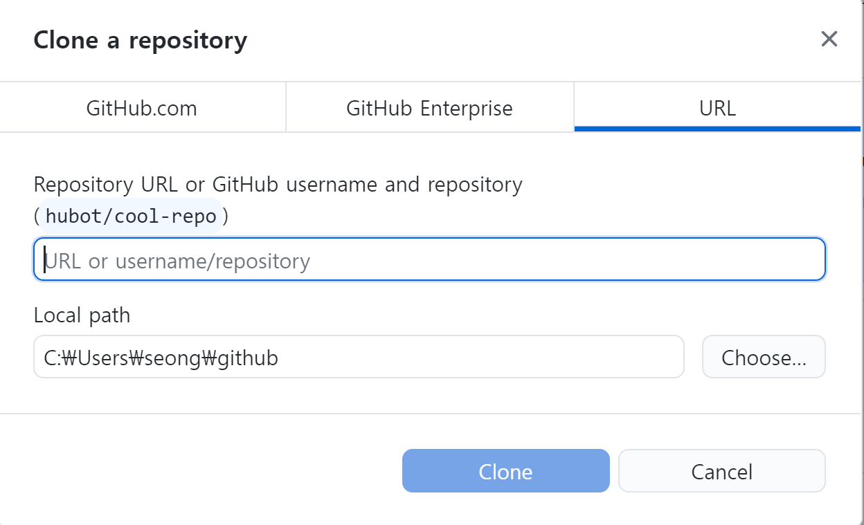 github desktop clone