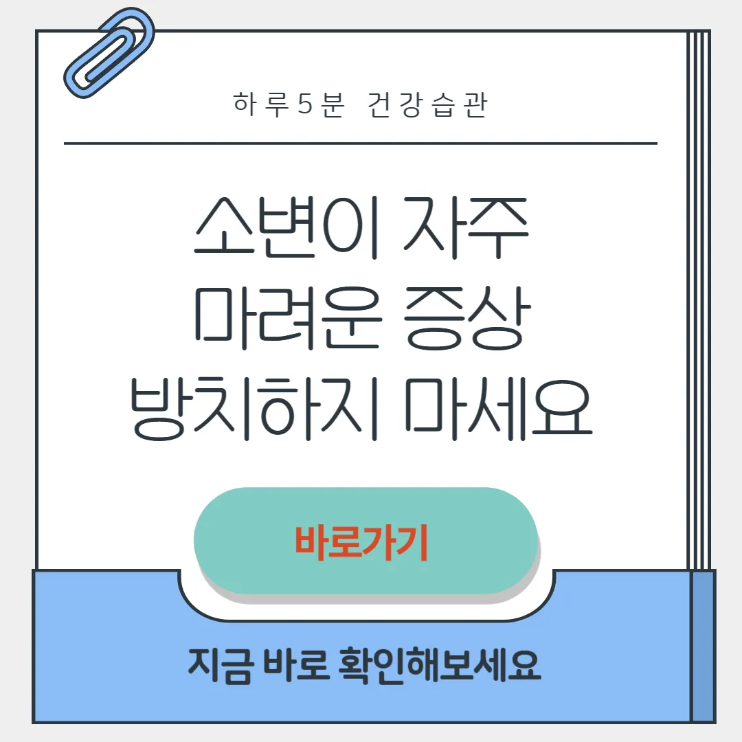 소변이 자주 마려운 증상 썸네일