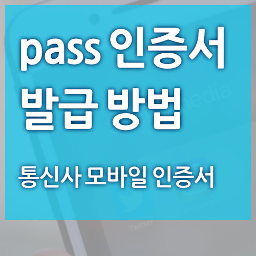 PASS 인증서 발급 방법 (통신사 공동인증서)