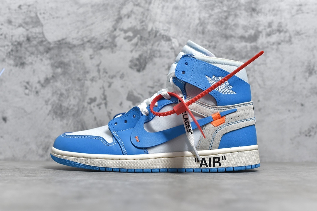  [NIKE x OFFWHITE] SG 나이키 X 오프화이트 에어 조던 1 레트로 하이 OG UNC 파우더 블루 AQ0818-148