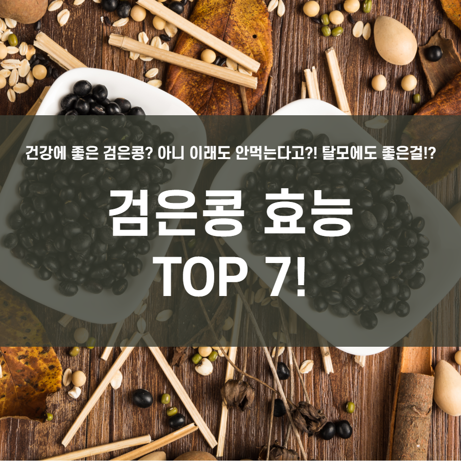  검은콩 효능 TOP 7!