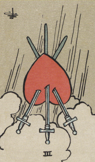 three of swords 역방향