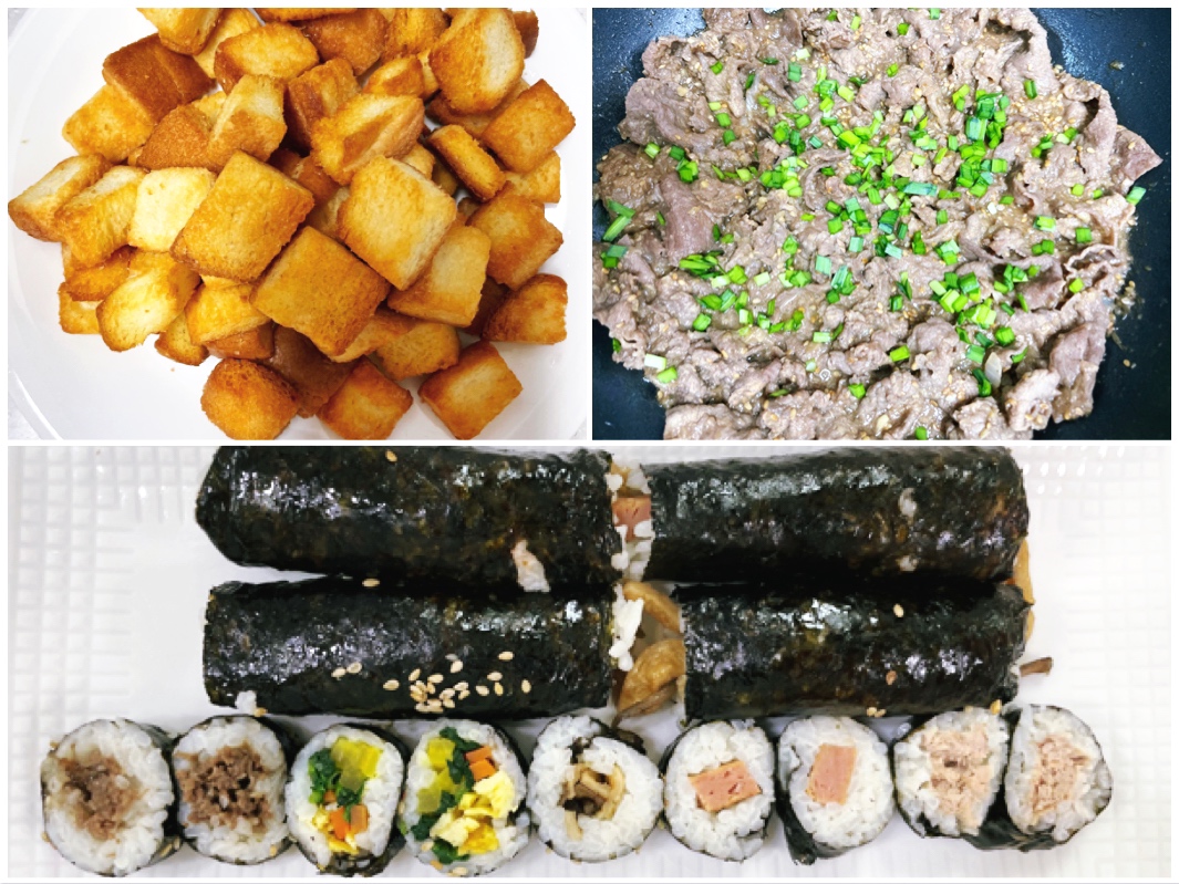  삼시세끼 해결하기 : 식빵 러스크 : 꼬마김밥 : 소불고기 전골