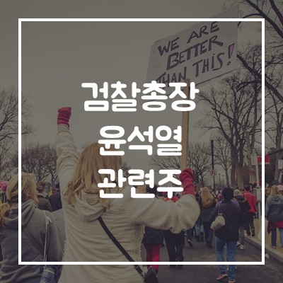  검찰총장 지지율 상승! 윤석열 관련주 테마주 정리
