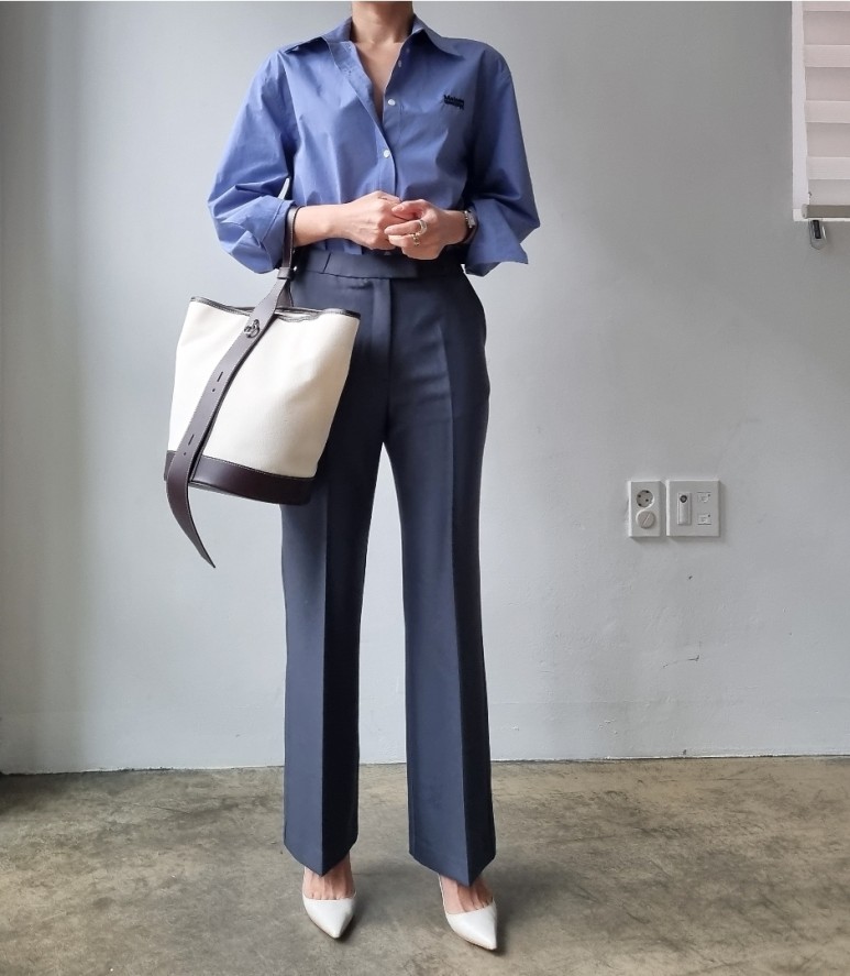 색상 배색 품절상품과 배송지연안내 - 메종셔츠 ( 블루색상 26