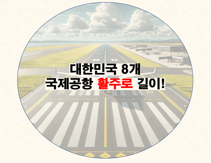 대한민국 8개 국제공항 활주로 길이 총정리 포스팅 썸네일 사진